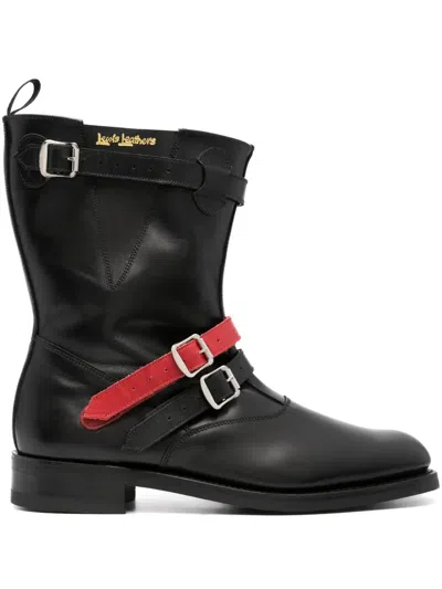 Comme Des Garçons Homme Deux X Lewis Leathers Atlantic No. 209 Boots In Black