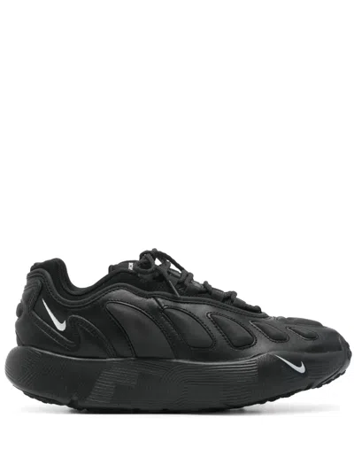Comme Des Garçons Homme Deux X Nike Swoosh-detail Sneakers In Black