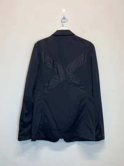 Pre-owned Comme Des Garçons Homme Deux X Nylon Blazer Jacket In Black