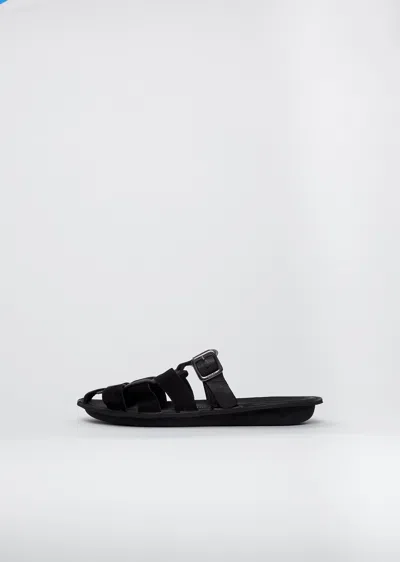 Comme Des Garçons Homme Deux X Vibae Amalfi Leather Sandal In Black