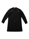 Comme Des Garçons Homme Deux Zip-detail Long T-shirt In Black