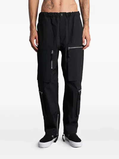 Comme Des Garçons Homme Deux Zip-detail Pocket Trousers In Black