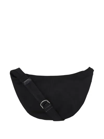 Comme Des Garçons Homme Deux Zip-fastening Curved Messenger Bag In Black