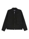 Comme Des Garçons Homme Deux Zip-front Flap-pocket Jacket In Blue