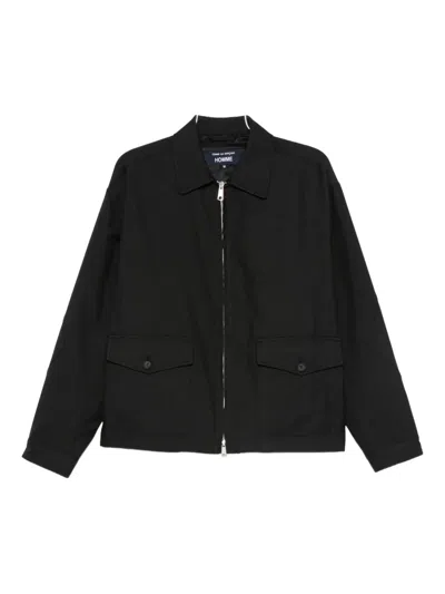 Comme Des Garçons Homme Deux Zip-front Flap-pocket Jacket In Blue
