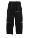Comme Des Garçons Homme Deux Zip-pocket Cargo Pants In Black
