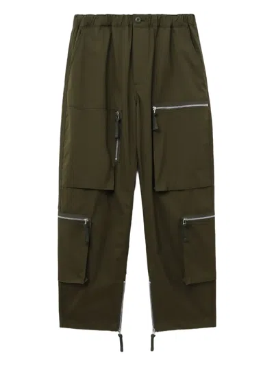 Comme Des Garçons Homme Deux Zip-pocket Cargo Pants In Green