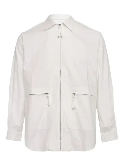 Comme Des Garçons Homme Deux Zip-pocket Shirt In White