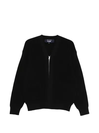 Comme Des Garçons Homme Deux Zip-up Cardigan In Black