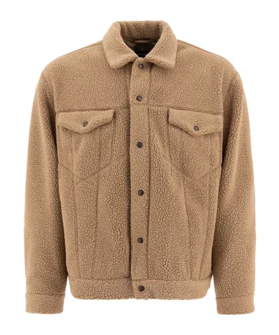Comme Des Garçons Homme Fleece Overshirt In Nude