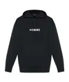 Comme Des Garçons Relaxed-fit Black Hoodie With Front Logo Print In Black