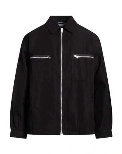 Comme Des Garçons Homme Man Jacket Navy Size Xl Cotton, Linen In Black