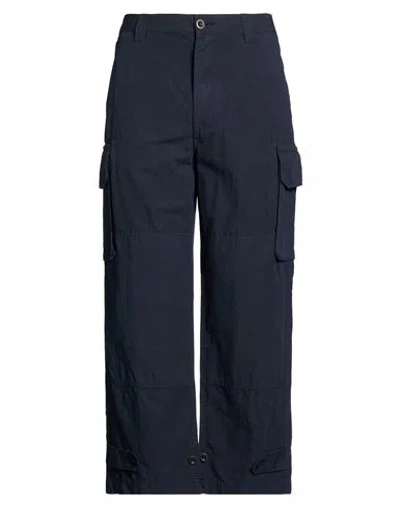Comme Des Garçons Homme Man Pants Midnight Blue Size S Cotton, Linen