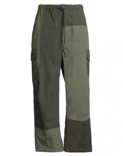 Comme Des Garçons Homme Man Pants Military Green Size L Cotton, Nylon, Modacrylic