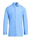 Comme Des Garçons Homme Man Shirt Light Blue Size L Cotton