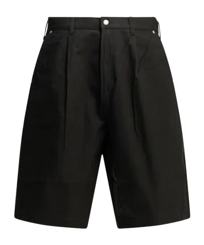 Comme Des Garçons Homme Pleated High-waist Shorts In Black