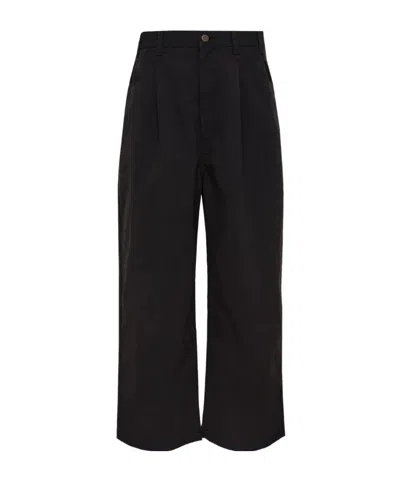 Comme Des Garçons Homme Pleated Straight Leg Trousers In Black