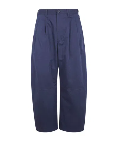Comme Des Garçons Casual Pants With Belt Loops In Blue