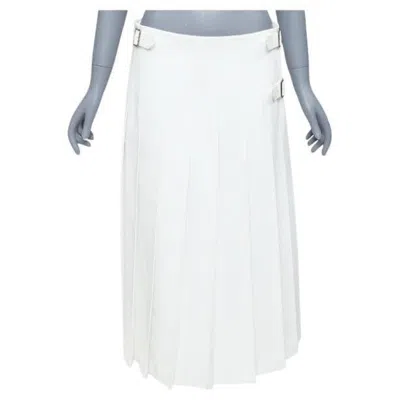 Pre-owned Comme Des Garçons Comme Des Garcons Homme Plus 2018 Pu Cowhide Leather Pleated Kilt Skirt S In Gray
