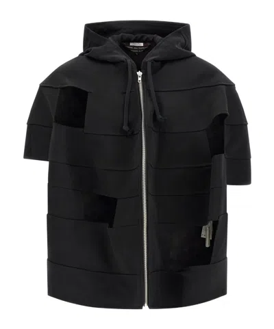 Comme Des Garçons Homme Plus Armor Oversized Hooded Jacket In Black