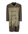 Comme Des Garçons Homme Plus Button-up Panelled Padded Coat In Multi