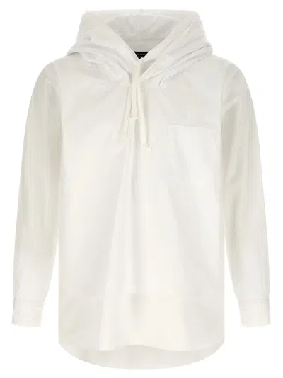 Comme Des Garçons Homme Plus Double Layer Blouse In White