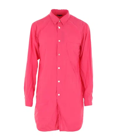 Comme Des Garçons Long Sleeve Shirt In Orange