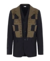 Comme Des Garçons Homme Plus Panelled Buttoned Jacket In Multi