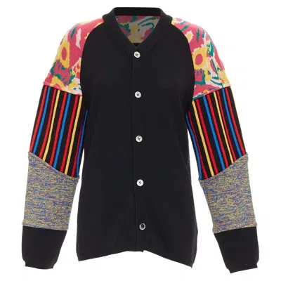 Pre-owned Comme Des Garçons Comme Des Garcons Homme Plus Patchwork Sleeve Cardigan In Black