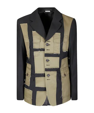 COMME DES GARÇONS COMME DES GARÇONS HOMME PLUS SINGLE-BREASTED PANELED BLAZER