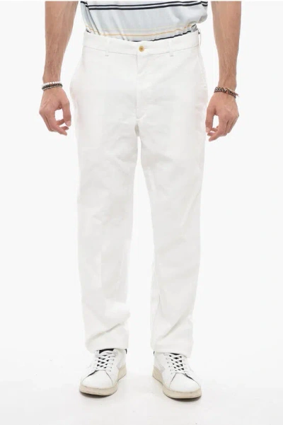 Comme Des Garçons Homme Plus Straight Leg Solid Color Chino Pants In White