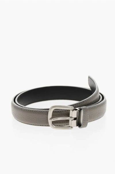 Comme Des Garçons Homme Plus Textured Leather Belt 30mm In Black