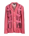 Comme Des Garçons Homme Plus Woman Blazer Pink Size M Wool, Polyester, Pvc - Polyvinyl Chloride In Pink