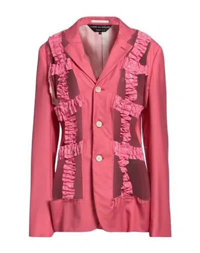 Comme Des Garçons Homme Plus Woman Blazer Pink Size M Wool, Polyester, Pvc - Polyvinyl Chloride