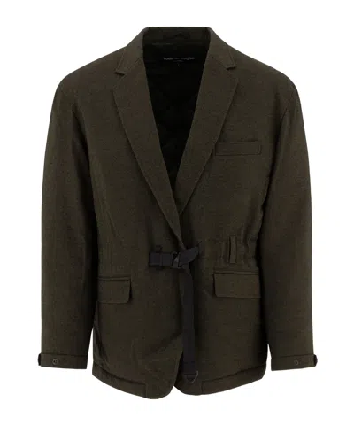 Comme Des Garçons Homme Self Tie Fastened Blazer In Black