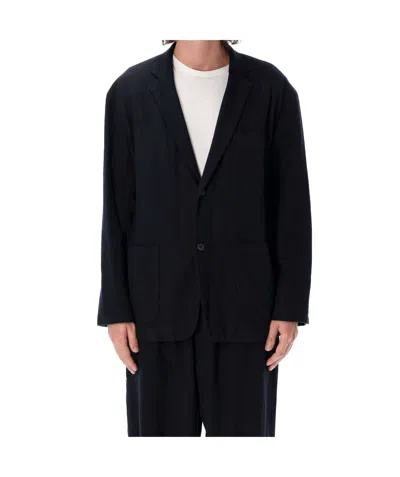 Comme Des Garçons Homme Single-breasted Gabardine Blazer In Black