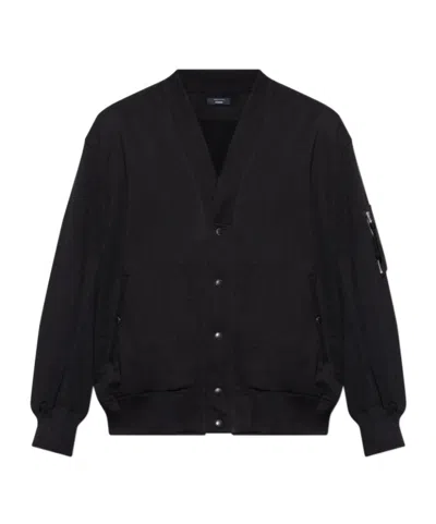 Comme Des Garçons Homme V-neck Casual Jacket In Black