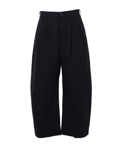 Comme Des Garçons Homme Wide Leg Pants In Blue