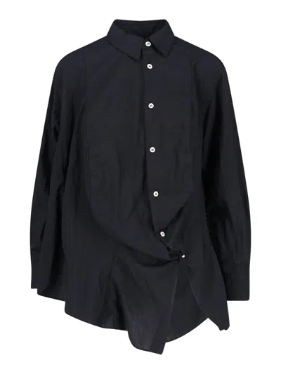 Comme Des Garcons Hommes Plus Asymmetric Shirt In Black