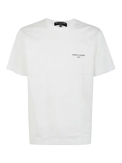 Comme Des Garcons Hommes Plus Iconic T-shirt With Logo In White