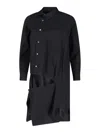 Comme Des Garcons Hommes Plus Long Asymmetric Shirt In Black