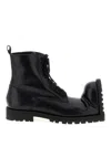Comme Des Garcons Hommes Plus Love Gaite Combat Boots In Black
