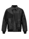 Comme Des Garcons Hommes Plus Panel Construction Bomber Jacket In Black