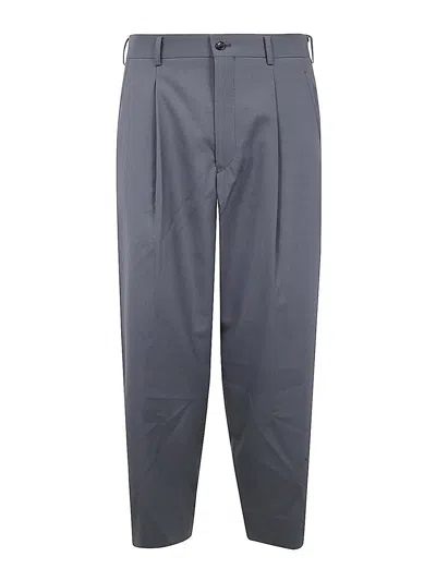 Comme Des Garcons Hommes Plus Wool Trousers In Grey