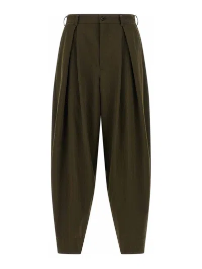 Comme Des Garcons Hommes Plus Herringbone Wool Pants In Multi