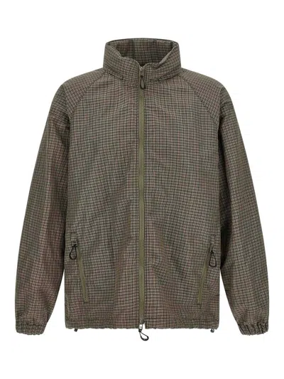Comme Des Garcons Hommes Plus Vichy Windbreaker In Green