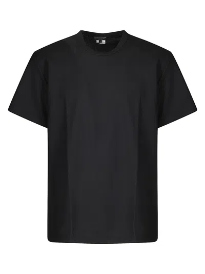 Comme Des Garçons Honeycomb Fabric Crew Neck T-shirt In Black