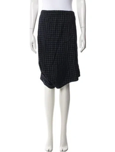 Pre-owned Comme Des Garçons Houndstooth Print Knee-length Shorts In Black