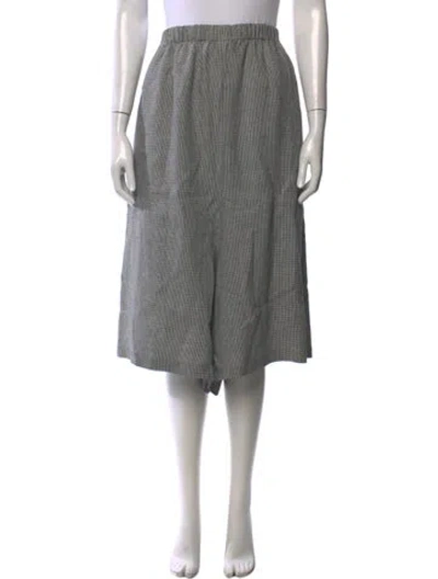 Pre-owned Comme Des Garçons Houndstooth Print Wide Leg Pants In Grey