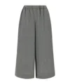 Comme Des Garçons Checked Wool Trousers Wide Leg In Gray